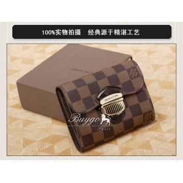 ルイヴィトン ダミエポルトフォイユ・ジョイ N60034小銭入れ付き 二つ折り財布