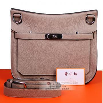 エルメスジプシエール 28[Jypsiere 28cm] クレマンスエトゥープシルバー金具