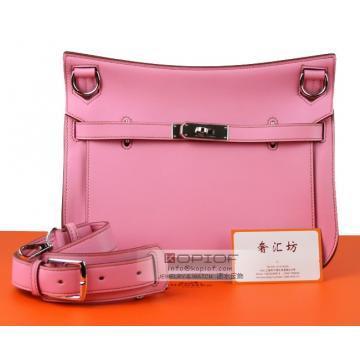 エルメスジプシエール 28[Jypsiere 28cm]スイフト(細かい型押)　ピンク　シルバー金具