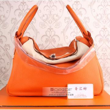 エルメスリンディ34　オレンジトリヨンクレマンスシルバー金具