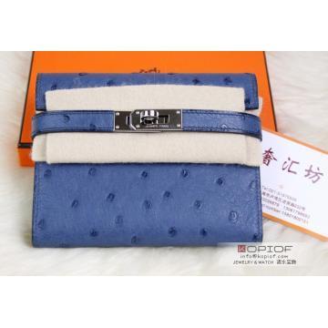 日本エルメス スーパーコピーHERMES ケリーポルテヴァリュル コンパクト シェーブルミゾール ブルーマルタ シルバー金具 he034