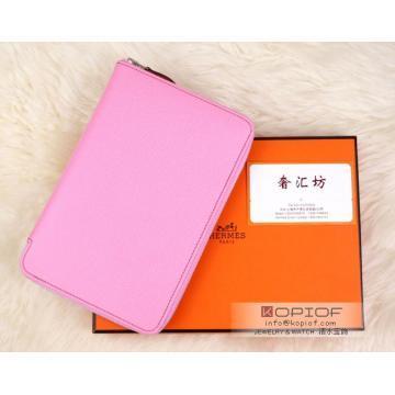 日本エルメス スーパーコピーHERMES アザップ コンパクト シェーブルミゾール ピンク シルバー金具 he041
