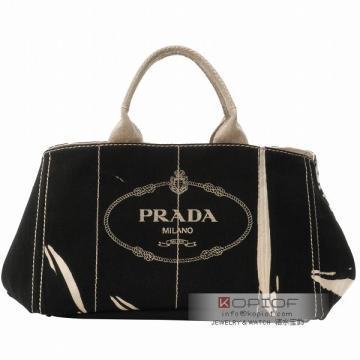 日本プラダ スーパーコピーPrada LINO PAINTEDロゴプリントミディアムキャンバストートバッグ BN1872 LINO PAINTED NERO