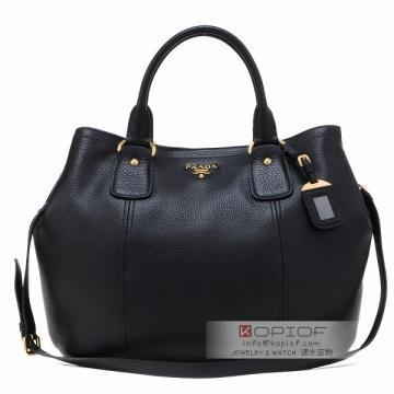 日本プラダ スーパーコピーPradaプラダ 2015年春夏VITELLO DAINOストラップ付きトートバッグ BN2171 VIT.DAINO NERO