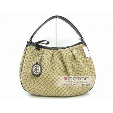 グッチ ワンショルダーバッグ/ベージュ×ブラック 232955 FAGEG 9769