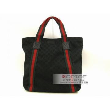 日本グッチ スーパーコピー GUCCI トートバッグ/ブラック キャンバス 189669 F4FOR 1060