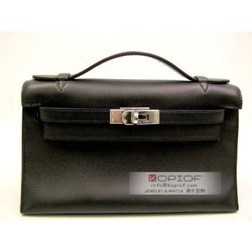 エルメス ポシェットケリーヴォースイフト ブラック（金具：シルバー） her315