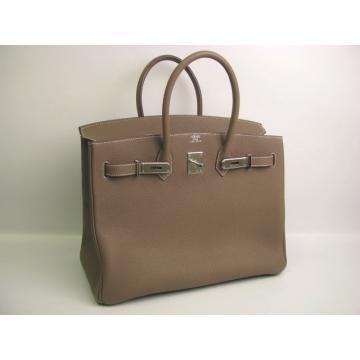 エルメス バーキン３５エトゥープ（シルバー金具） her322