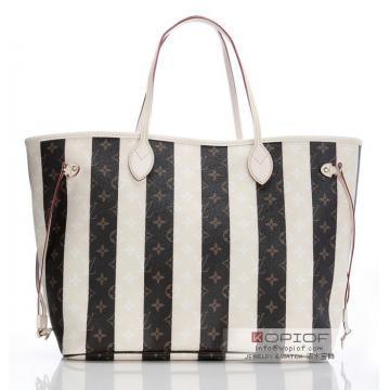 日本ルイヴィトン スーパーコピー vuitton モノグラム レイユール ネヴァーフルMM トートバッグ ダークブラウン＆ベージュ M40560
