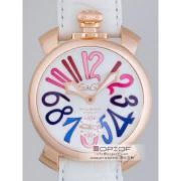 日本ガガ ミラノ スーパーコピーGaGa MILANO マニュアル48mm 手巻き 5011.9 ホワイト皮 シルバー/マルチカラーアラビア