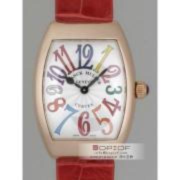 フランクミュラー トノーカーベックス カラードリームス 7562Q CD 4N(PG) レッド皮 シルバー