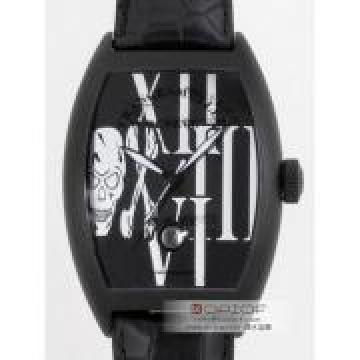 フランクミュラー トノーカーベックス ゴシック・アロンジェ 8880SC DT GOTH NR AC(SS)PVD ブラック皮 ブラック