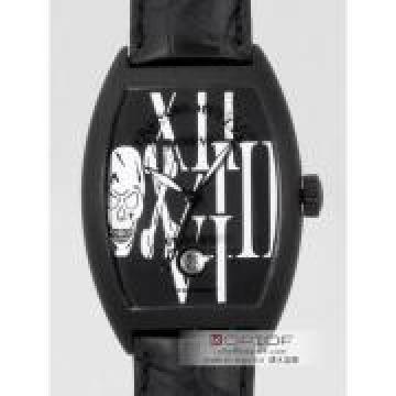 フランクミュラー トノーカーベックス　ゴシック・アロンジェ 7880SC DT GOTH NR AC(SS)PVD　ブラック皮 ブラック