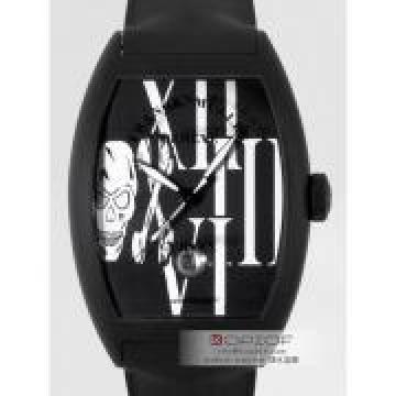 フランクミュラー トノーカーベックス　ゴシック・アロンジェ 8880SC DT GOTH NR AC(SS)PVD　ブラックラバー ブラック