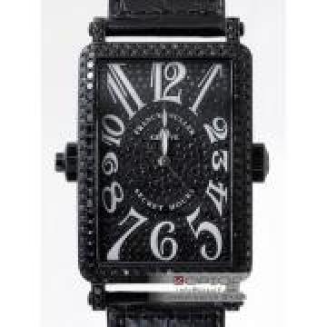 フランクミュラー ロングアイランド　シークレットアワーズ 1300SE HI NRD CD OG（WG）PVD ブラック皮　ケースブラックダイヤ 全面ブラックダイヤ