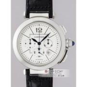 カルティエ パシャ 42mm クロノグラフ W3108555 ＳＳ 皮 ホワイト