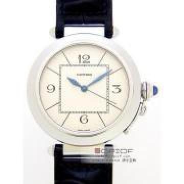 カルティエ パシャ W3107255 42mm ＳＳ ブラック皮 ホワイト