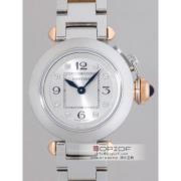 カルティエ ミスパシャ w124020 27mm SS/PG 8Pダイヤ シルバー