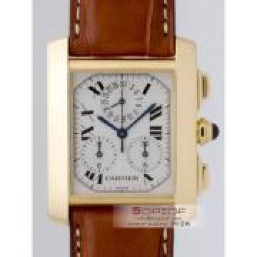 日本カルティエ スーパーコピーcartier タンクフランセーズ W5000556 ＹＧ ＸＬ クロノ 皮 ホワイト