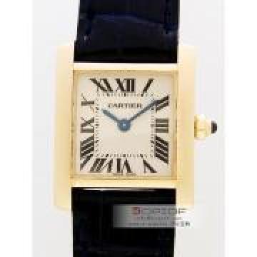 日本カルティエ スーパーコピーcartier タンクフランセーズ W5000256 YＧ ＳＭ 黒皮 ホワイト
