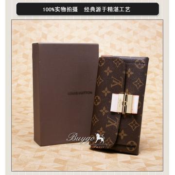 ルイヴィトン モノグラム ポルトフォイユ・エリゼ 長財布 ダークブラウン＆キャメル M60361