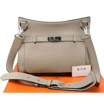 エルメス[HERMES] ジプシエール 28cm[Jypsiere 28cm] クレマンス エトゥープ シルバー金具 he120