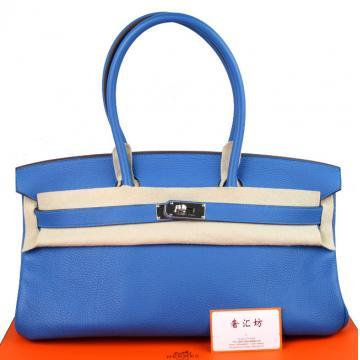 エルメス ショルダーバーキン[Shoulder Birkin 42cm]クレマンス ミコノス シルバー金具 he493