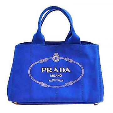 日本プラダ スーパーコピーPradaCANAPA カナパ ロゴプリント キャンバス トートバッグ PM COBALTO コバルトブルー BN1877