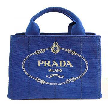 日本プラダ スーパーコピーPrada ロゴプリント キャンバス トートバッグ カナパ TPM ブルー COBALTO コバルト BN2439