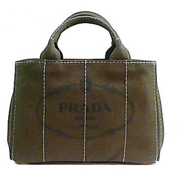 プラダ ロゴプリント キャンバス トートバッグ カナパ TPM カーキ ミリタリー MILITARE BN2439