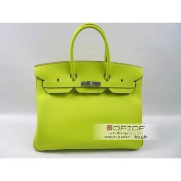 エルメス バーキン３５ トリヨンクレマンス グレーパール（シルバー金具） her459