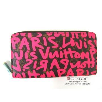 日本ルイヴィトン スーパーコピーlouisvuitton ジッピー・ウォレット モノグラム・グラフィティ（ピンク） M93710