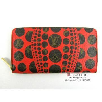 日本ルイヴィトン スーパーコピーlouisvuitton モノグラム ヤヨイ・クサマ ジッピー･ウォレット ルージュ パンプキンドット レッド M60540 草間彌生