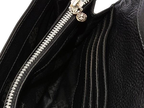 クロムハーツ ウェーブ ウォレット クロスボタン ヘビーレザー Chromehearts7010942