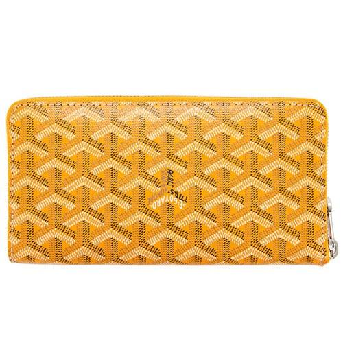★GOYARD/ゴヤール★シルバー×ジップ長財布×イエロー★新作★7030902