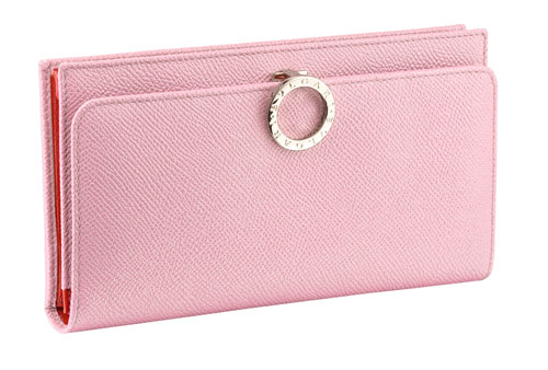 送料/関税込【BVLGARI】 グレインレザー 二つ折り長財布 7031106