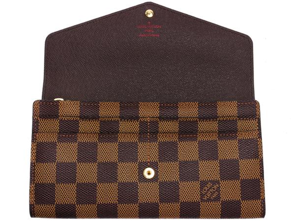 ルイヴィトン スーパーコピー LOUIS VUITTON 長財布 ダミエ エンベロップ ポルトフォイユ・サラ ダークブラウン N63209