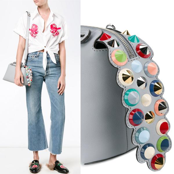 2017春夏新作 FENDI フェンディスーパーコピー FE1333 SMALL BY THE WAY WITH MULTICOLOR STUDS