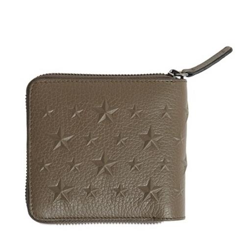 ジミーチュウ コピー 【新作 Jimmy Choo】二つ折りラウンドジップ財布♪カーキ jc70140