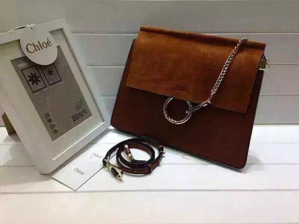 CHLOE ★クロエスーパーコピー Faye leather and suede shoulder bag 7032116