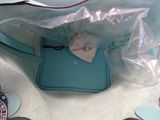 HERMES コピー稀少なピコタンタッチMM★可愛い水色のブルーアトール
