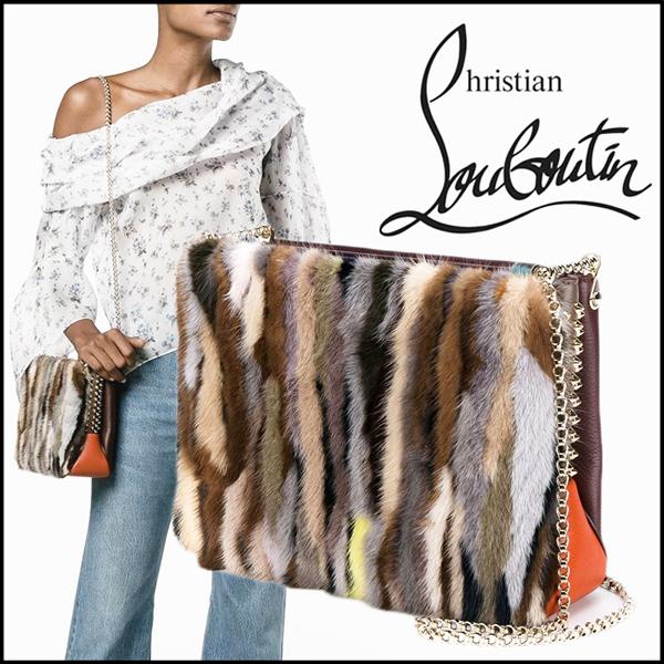 【国内発送】Christian Louboutin スーパーコピー Triloubi ミンクファーバック 7092510