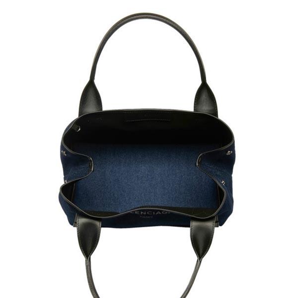 SS16新色 バレンシアガ トートバッグ コピー BALENCIAGA NAVY CABAS デニムトート S☆スモール