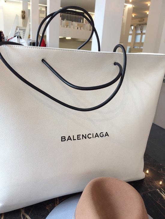 【BALENCIAGA】17/18AW新作 SHOPPING BAG風トート(LARGE/WHITE) 7090104