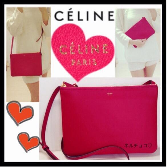 2014最新作新作入荷★ CELINE セリーヌコピー《限定めちゃ可愛ピンク》TORIO ラージ