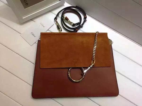 CHLOE ★クロエスーパーコピー Faye leather and suede shoulder bag 7032116