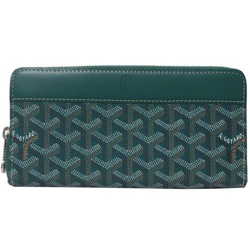 ★GOYARD/ゴヤール★シルバー×ジップ長財布×グリーン★新作★ 7030901