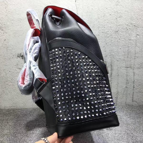 2017FW新作★Christian Louboutin (クリスチャン ルブタン スーパーコピー)★黒 x ガンメタル パック 7061002 