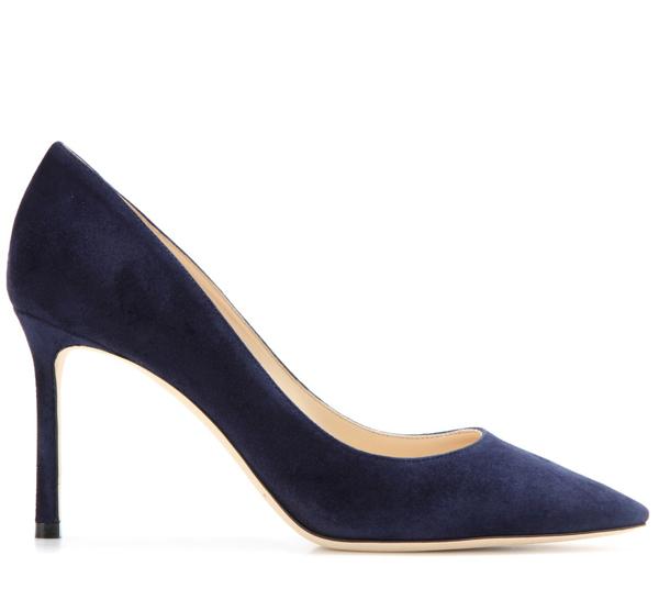 2016-17AW コレクション ジミーチュウ スーパーコピー JIMMY CHOO☆ROMY 85 ネイビースエードパンプス7042120