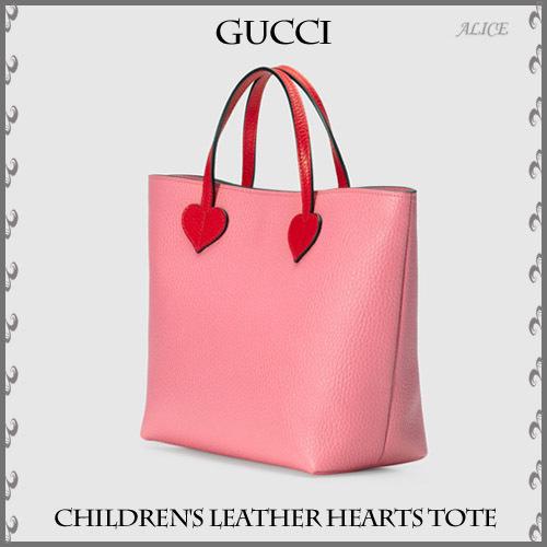 2017年春夏新作 大人もOK【GUCCI グッチ スーパーコピー】グッチ★ピンクハートレザートートバッグ7051921